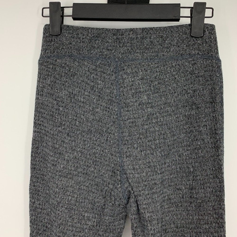 Aerie Leggings Black Gray Lounge Pull On Waffle Knit High Rise - Picture 10 of 13